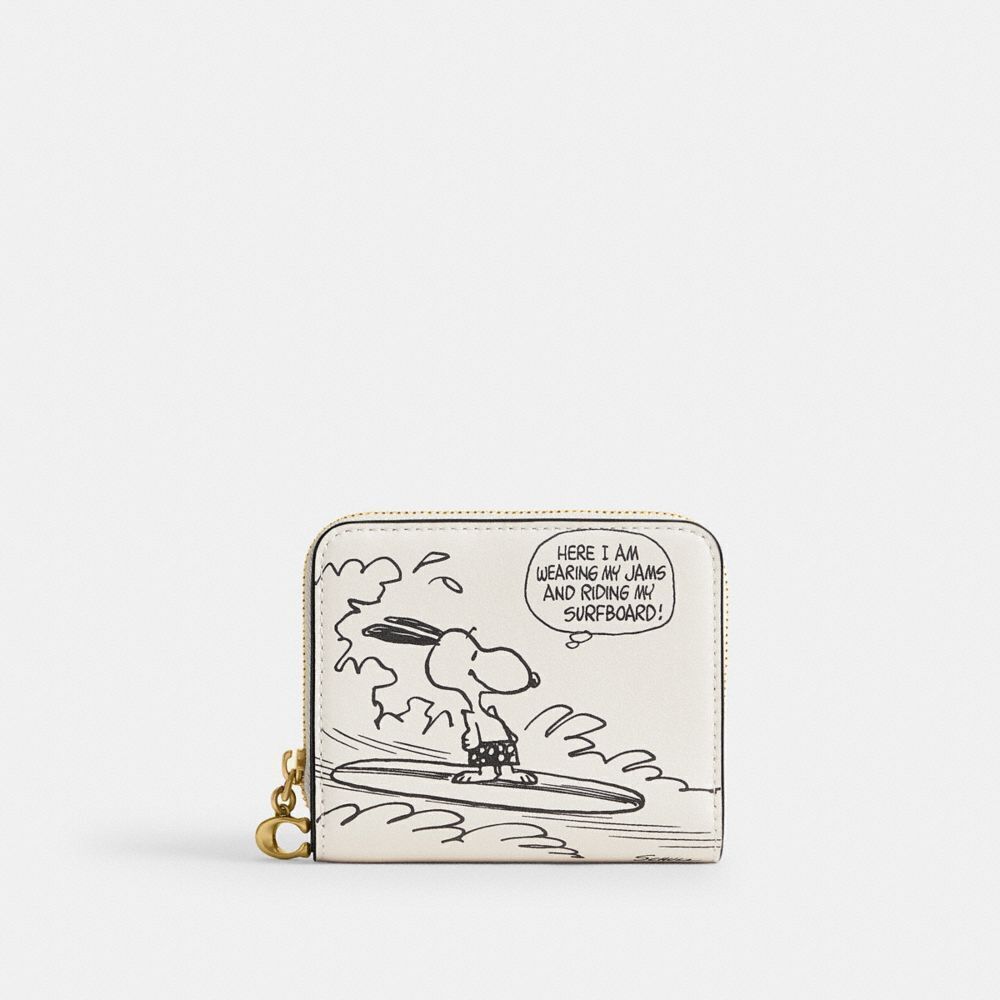 Coach X Peanuts Essential Billfold Wallet With Newspaper Print Limited Edition